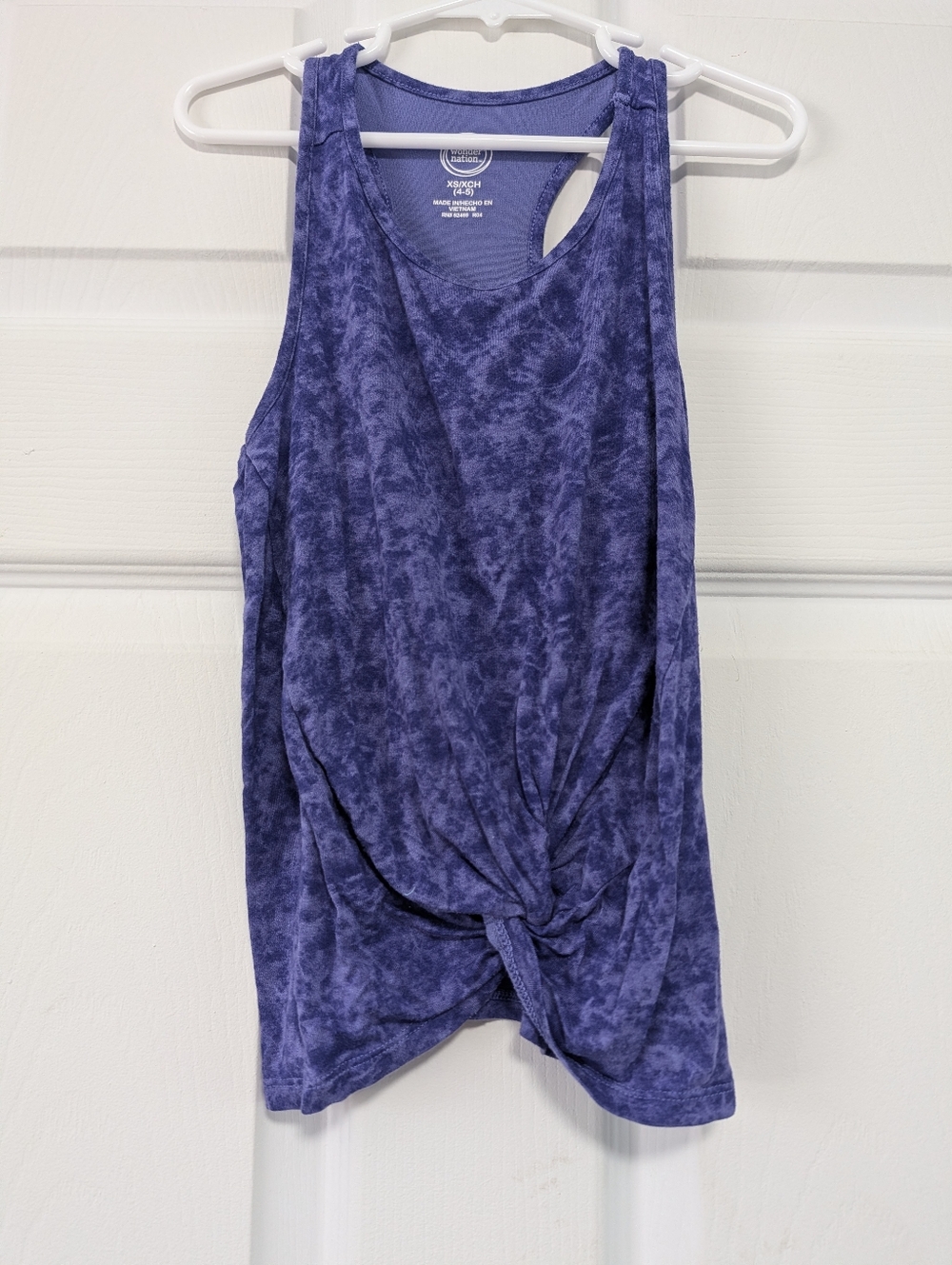 Wonder Nation Purple Tie-Front Racerback Tank Girls Size 4T